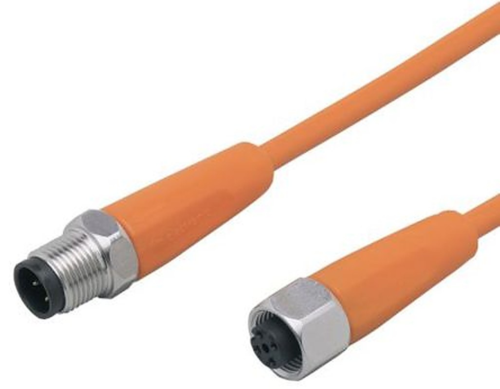 ifm electronic Female 4 way M12 to Male 4 way M12 Sensor Actuator Cable, 5 m