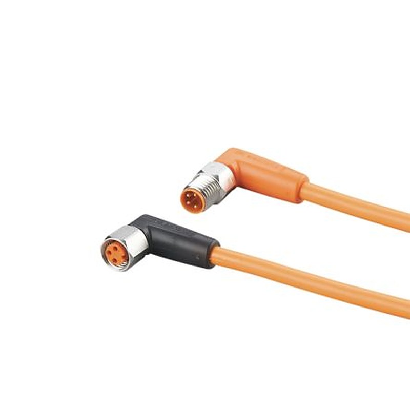 ifm electronic Male 1 way Right Angle to Female 1 way M8 Sensor Actuator Cable, 2 m