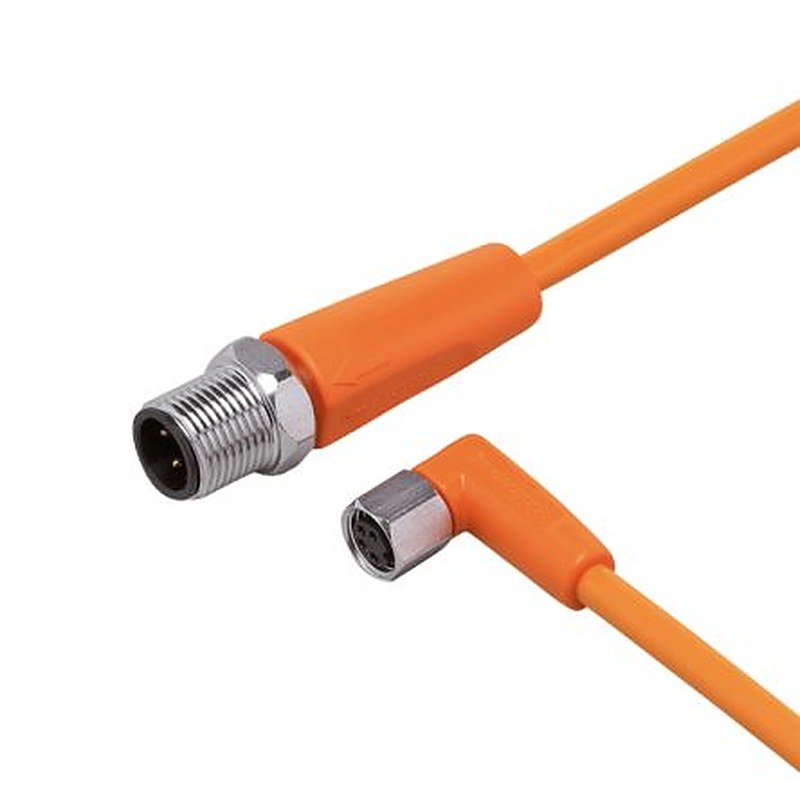 ifm electronic Male 1 way Straight to Female 1 way M8 Sensor Actuator Cable, 1 m
