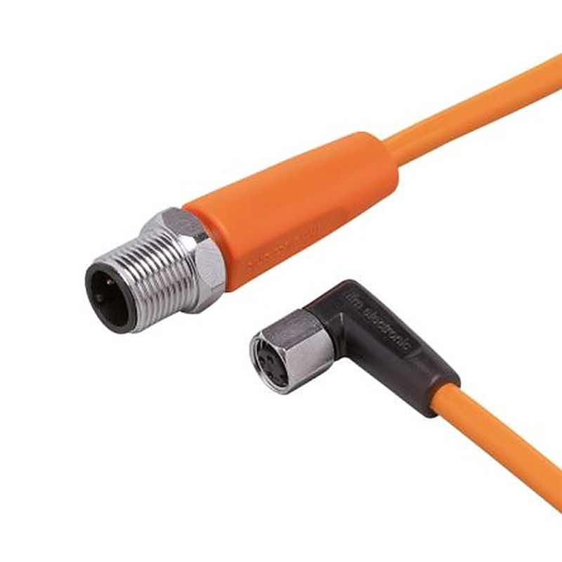 ifm electronic Male 1 way Straight to Female 1 way M8 Sensor Actuator Cable, 300 mm