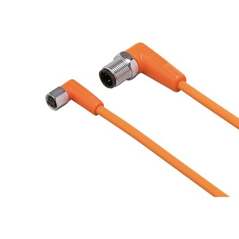 ifm electronic Male 1 way Right Angle to Female 1 way M8 Sensor Actuator Cable, 300 mm