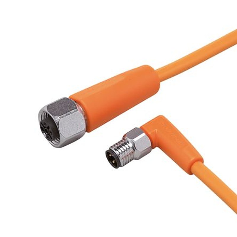 ifm electronic Male 1 way Right Angle to Female 1 way Straight Sensor Actuator Cable, 300 mm