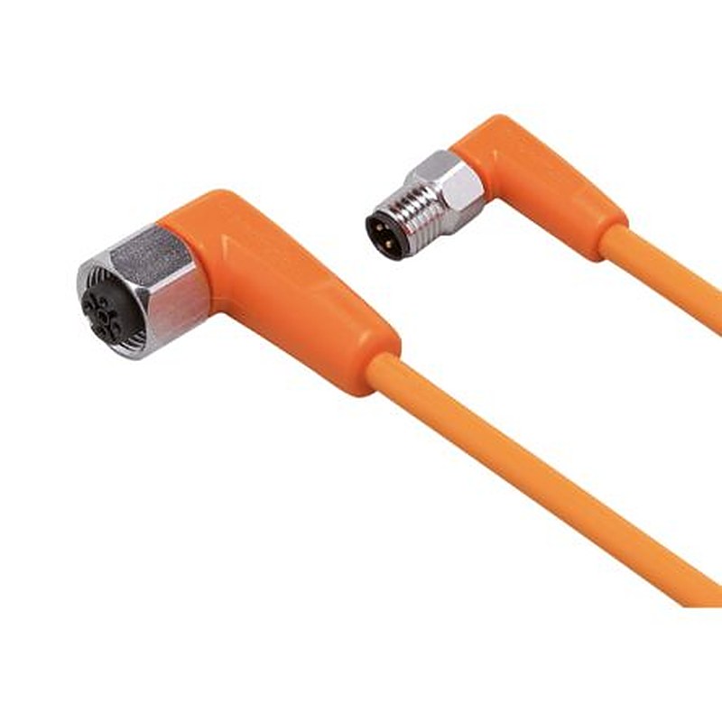 ifm electronic Male 1 way Right Angle to Female 1 way M12 Sensor Actuator Cable, 300 mm