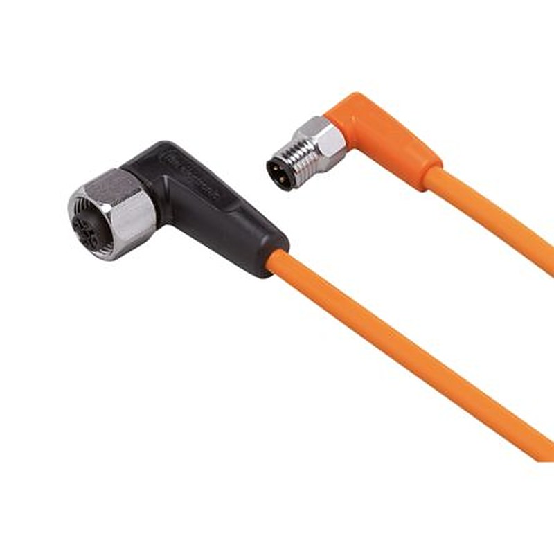 ifm electronic Male 1 way Right Angle to Female 1 way M12 Sensor Actuator Cable, 300 mm