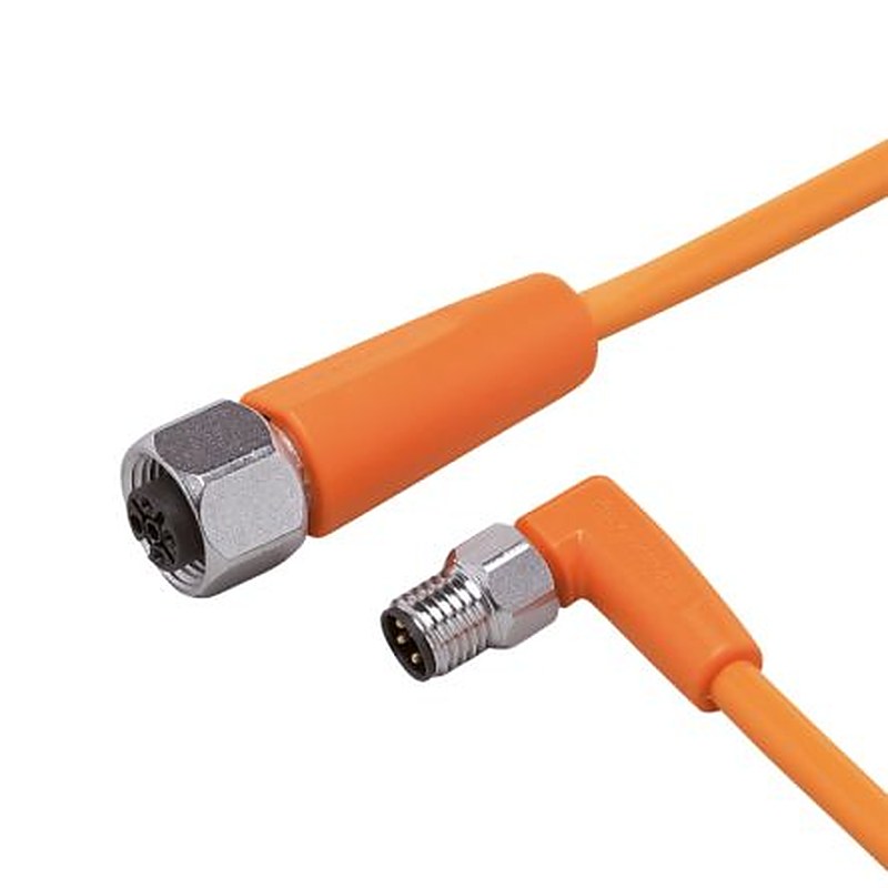 ifm electronic Male 1 way Right Angle to Female 1 way Straight Sensor Actuator Cable, 300 mm