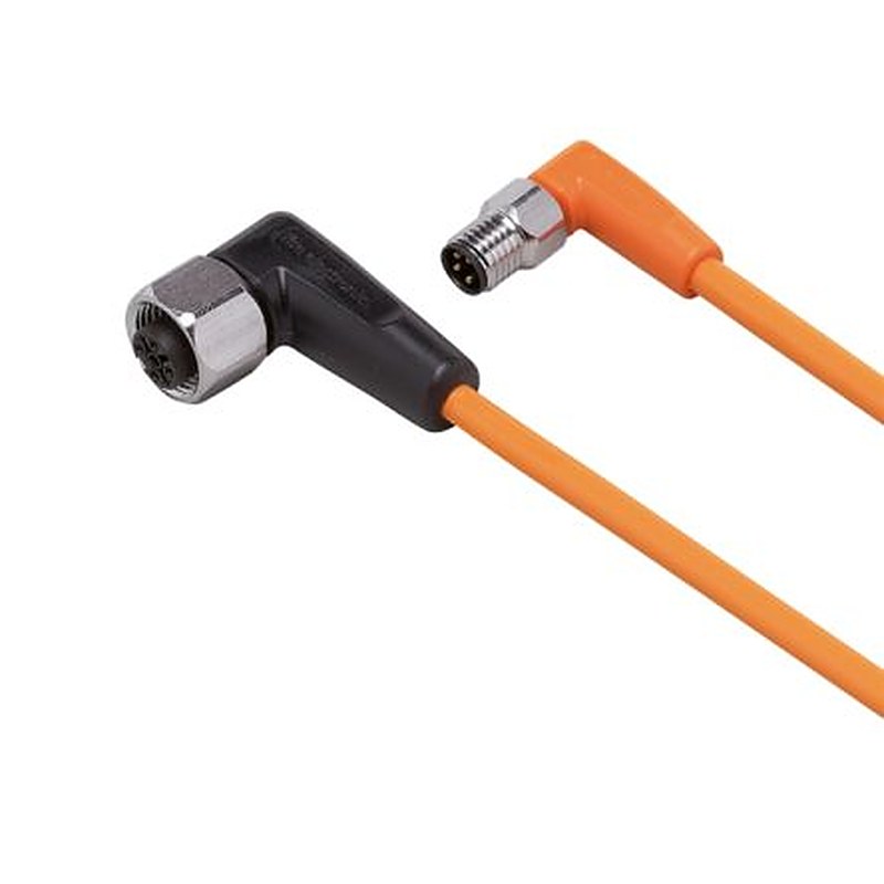 ifm electronic Male 1 way Right Angle to Female 1 way M12 Sensor Actuator Cable, 300 mm