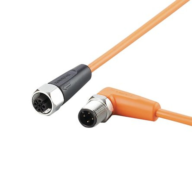 ifm electronic Male 1 way Right Angle to Female 1 way Straight Sensor Actuator Cable, 300 mm