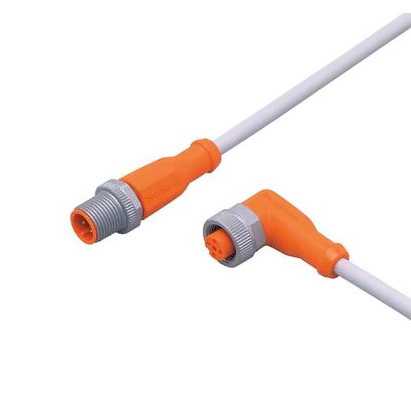 ifm electronic Male 1 way Straight to Female 1 way M12 Sensor Actuator Cable, 5 m