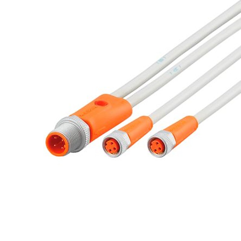 ifm electronic Male 1 way Straight to Female 2 way Straight Sensor Actuator Cable, 300 mm