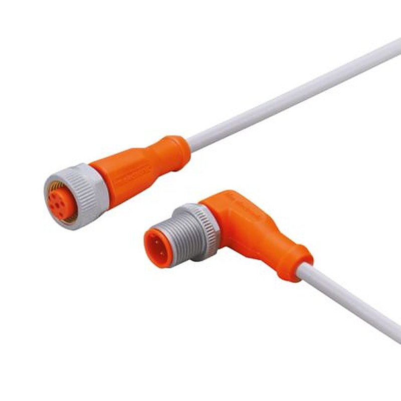 ifm electronic Male 1 way Right Angle to Female 1 way Straight Sensor Actuator Cable, 300 mm
