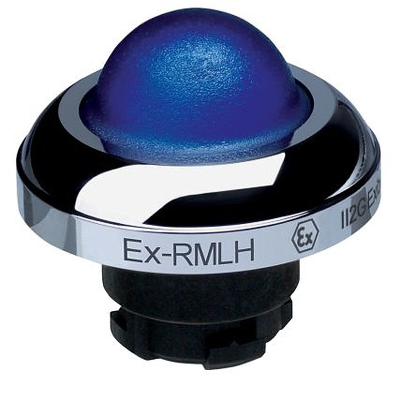 Schmersal EX-RMLH Series Blue Momentary Push Button Head, 22.3 mm Cutout, IECEx