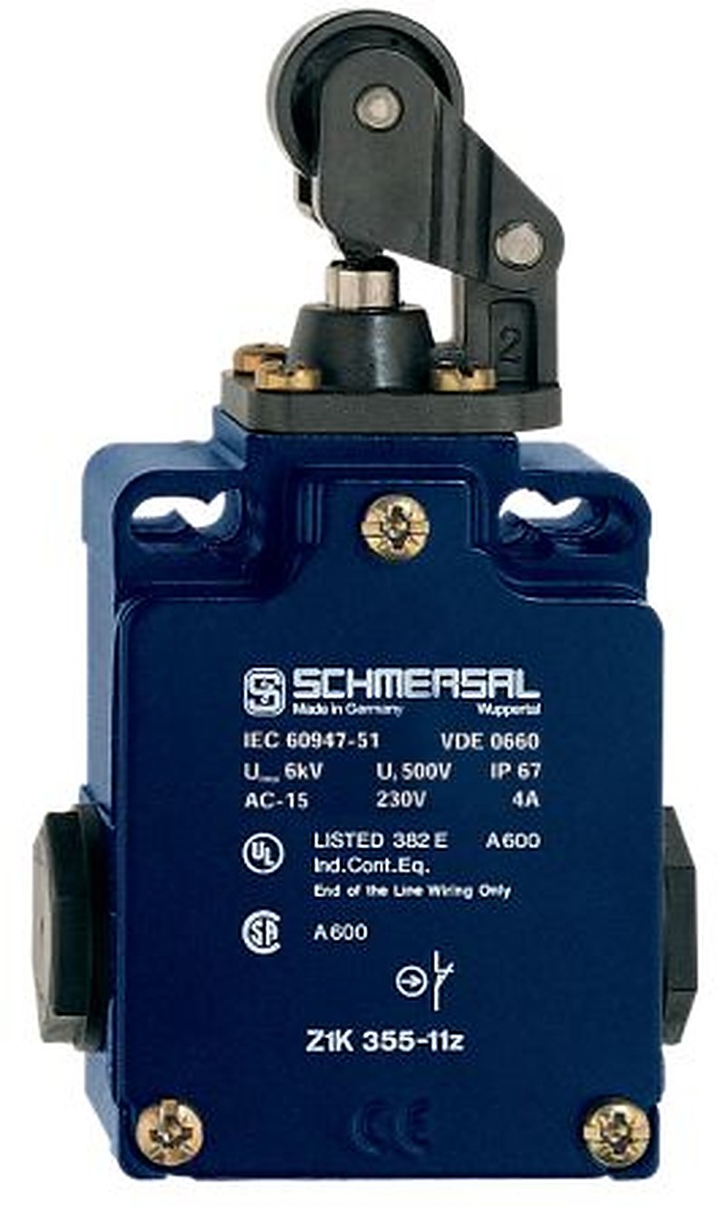 Schmersal EX-Z Series Roller Lever Safety Interlock Switch, IP67, Die Cast Housing, 230V ac, 4A