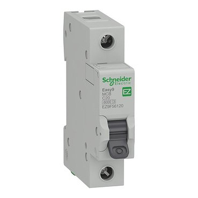 Interruptor termomagnético mini Easy9 de 1 Polo, 20A, 6kA a 230 VCA con curva C (Interruptor termomagnético mini Easy9 de 1 Polo 20A) is a Schneider Electric product. Designed for reliable performance and long service life. Available across Iraq — contact us for pricing and delivery options.