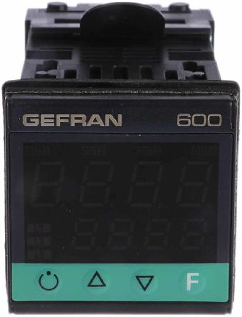 Gefran 600 Panel PID Temperature Controller 2 Input, 3 Output Relay 240V ac On-Off