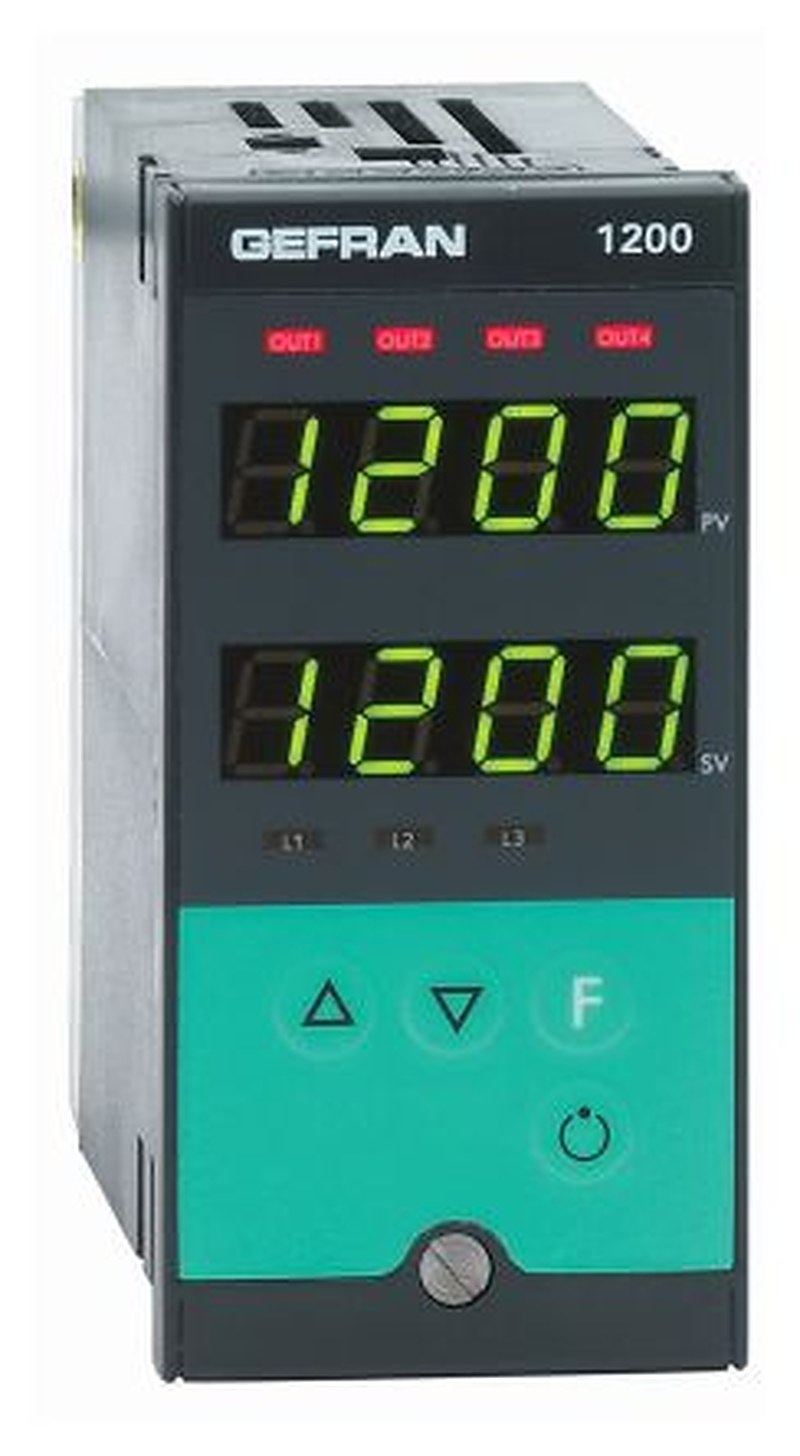 Gefran 1200 Panel PID Temperature Controller 2 Input, 2 Output Relay 240V ac On-Off