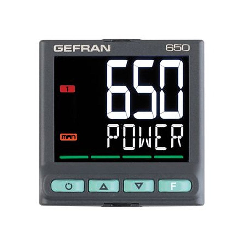 Gefran 650 DIN Controller 4 Input, 3 Output Static/Logic (10 Vdc/30 mA Or 24 Vdc/20 mA) 240V ac Temperature Controller