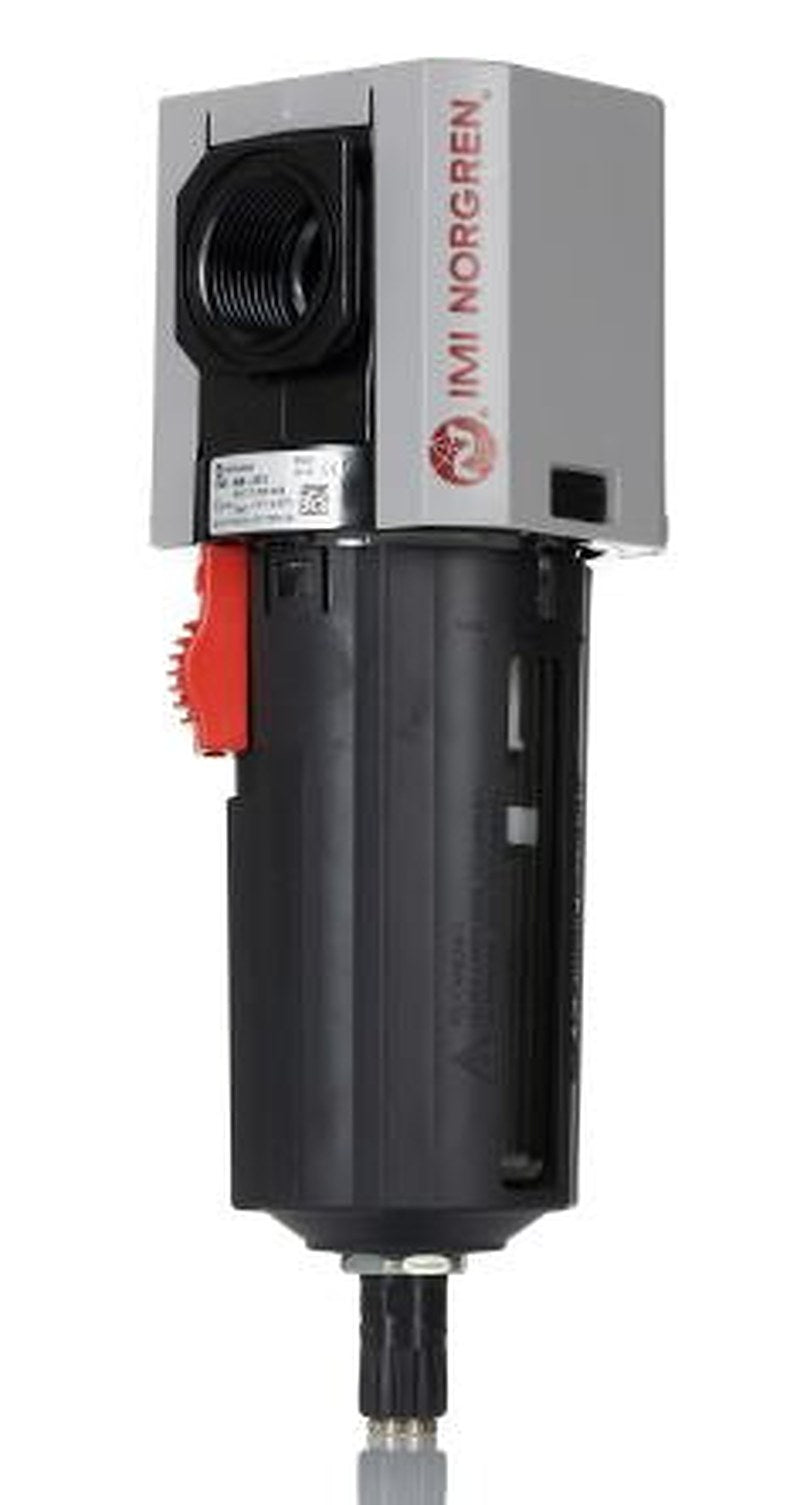 Norgren Excelon Plus series 40 μm 3/4 in G 10 bar Pneumatic Filter 4680 L/min max with Automatic drain