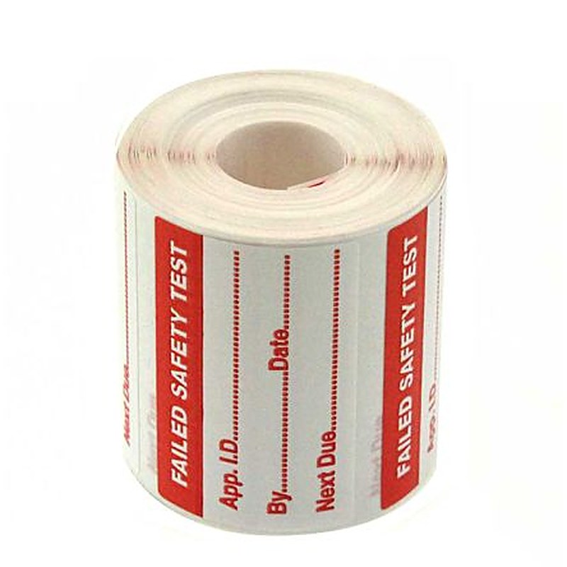 Fluke Appliance Fail Labels PAT Testing Label, For Use With 6200-2 Portable Appliance Tester