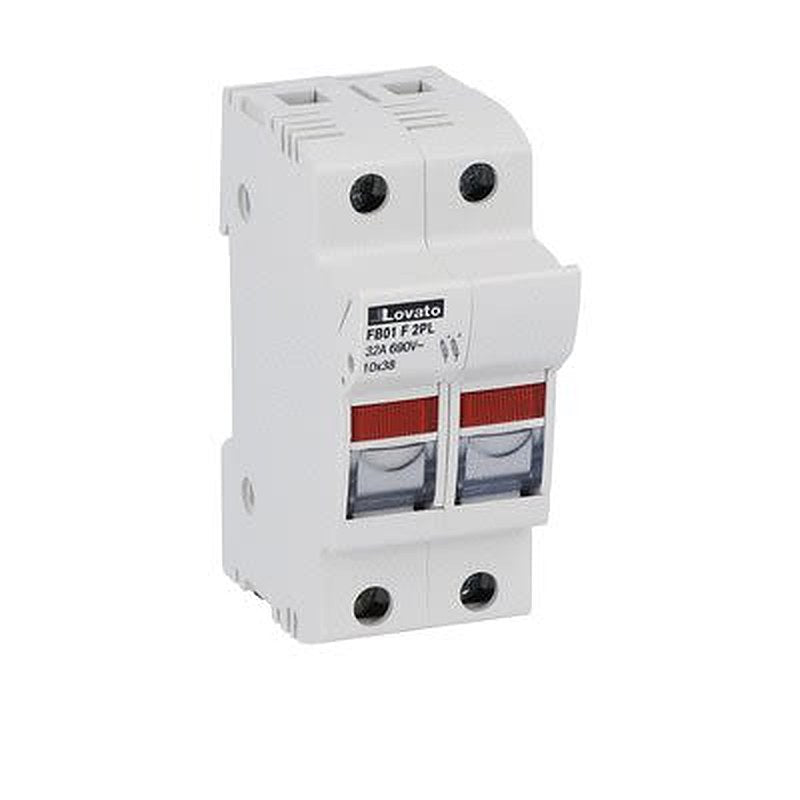 Lovato 32A Holder for 10X38MM, 2P-Pole, 600V