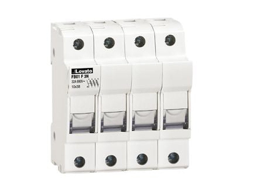 Lovato 32A Rail Mount Fuse Holder for 10 x 38 mm, 3P-Pole, 690V ac