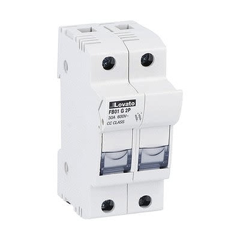 Lovato 30A Holder for 10x38 MM fuses, 2P-Pole, 600V