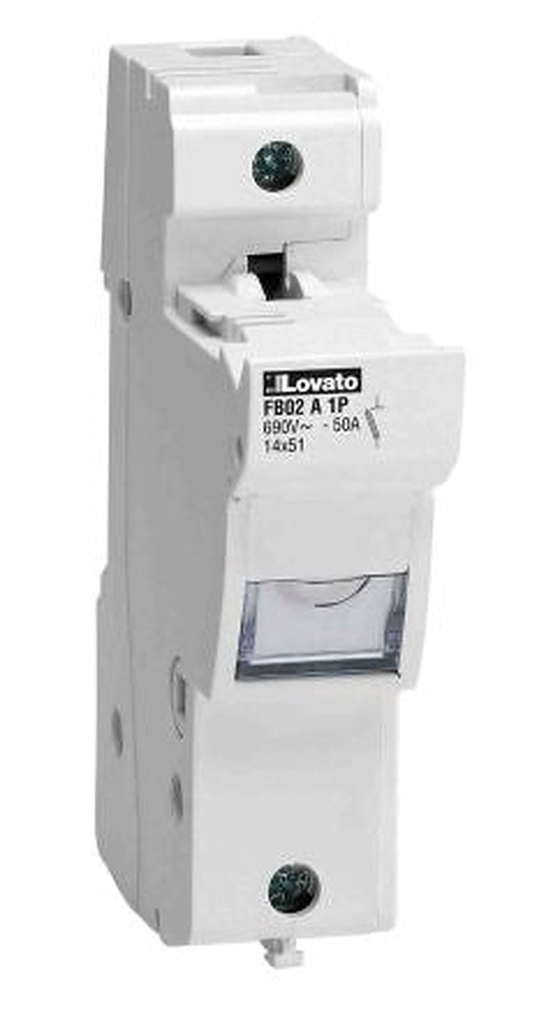 Lovato 50A Base Mount Fuse Holder, 1P-Pole for 14 x 51 mm, 690V ac