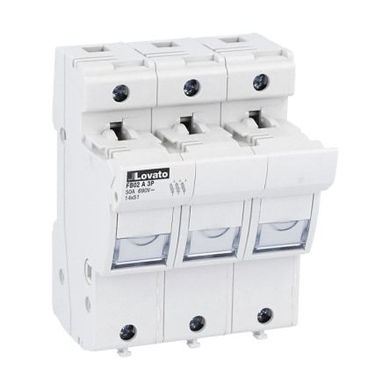 Lovato 50A Fuse Holder, 3P-Pole for 14 x 51 mm, 690V ac