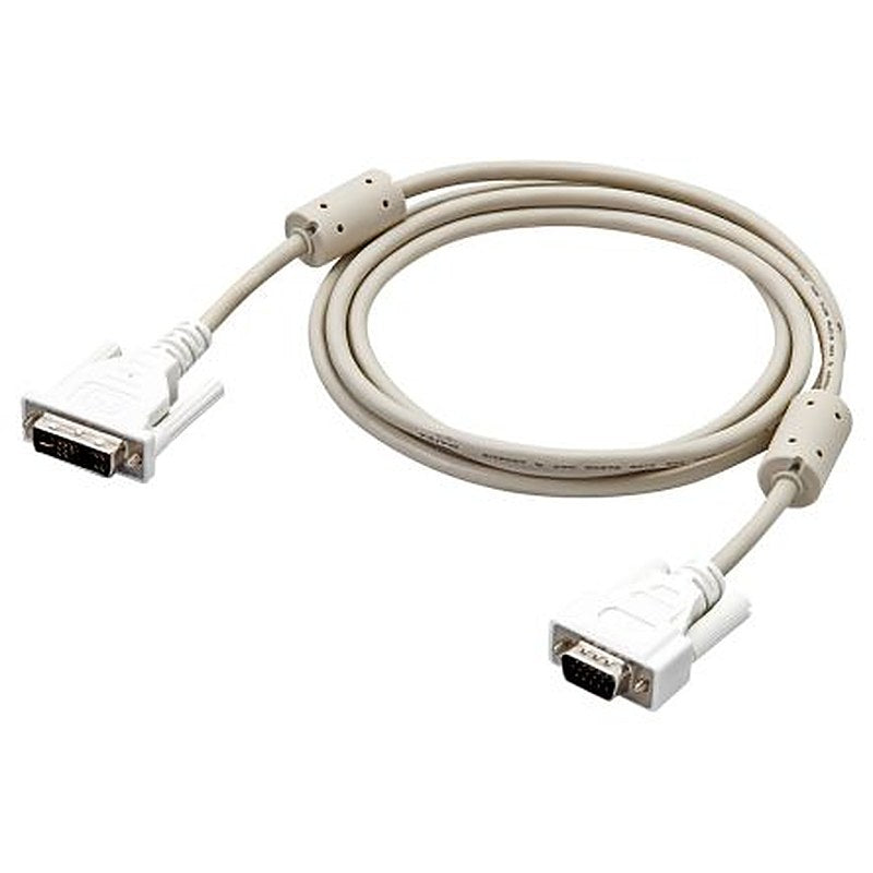 Omron, Male DVI-D to Male D-Sub Cable, 2 m White sheath Polyvinyl Chloride