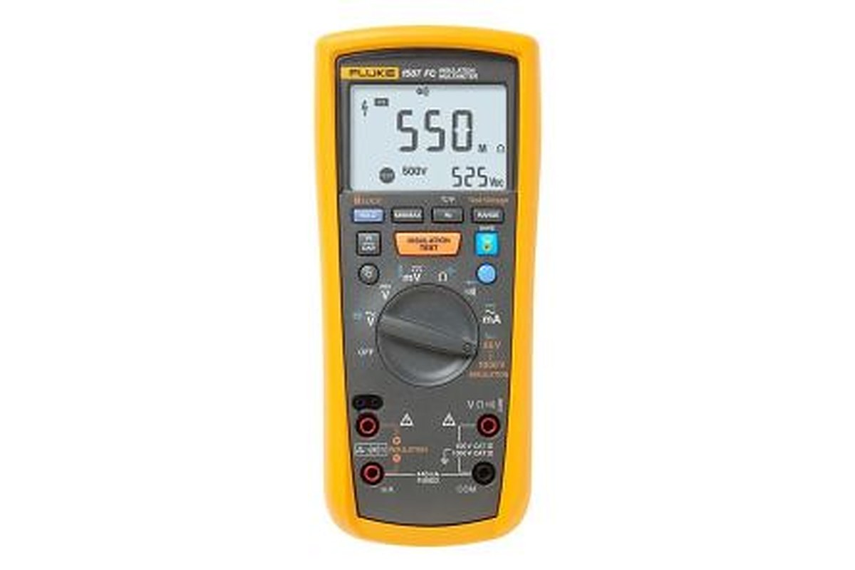 Fluke 1587 FC Insulation Multimeter, 50 V Min, 1000 V Max, 2 GΩ CAT IV, CAT III