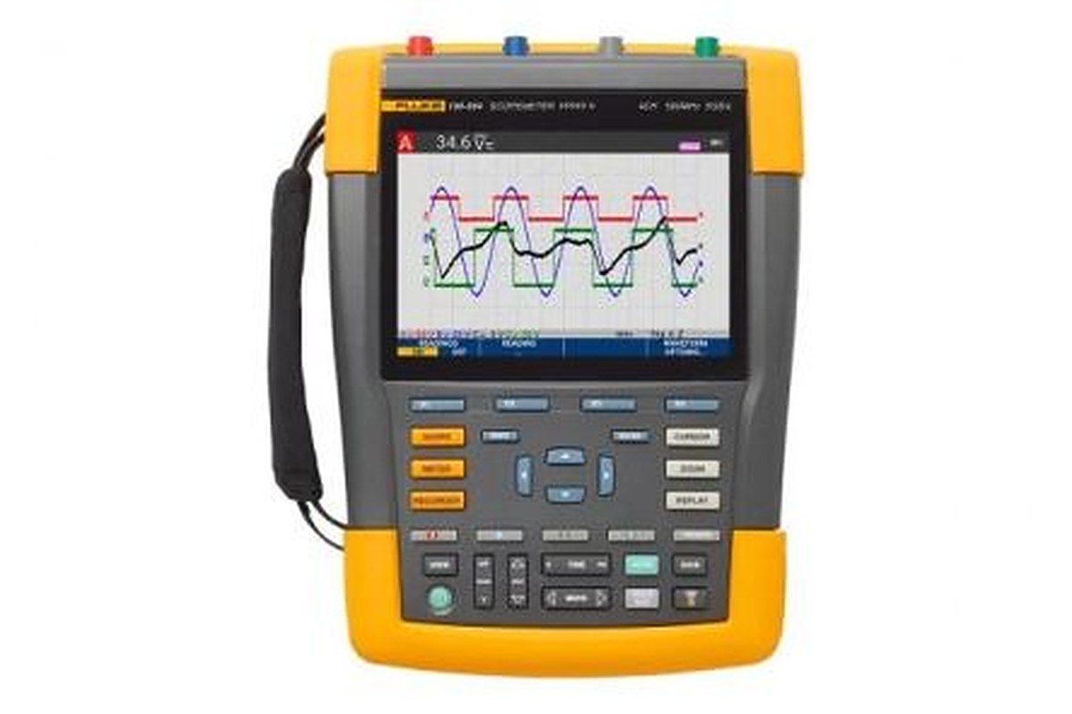 Fluke ScopeMeter III Series, 500 MHz Portable Oscilloscope, 2 Channels, RSCAL