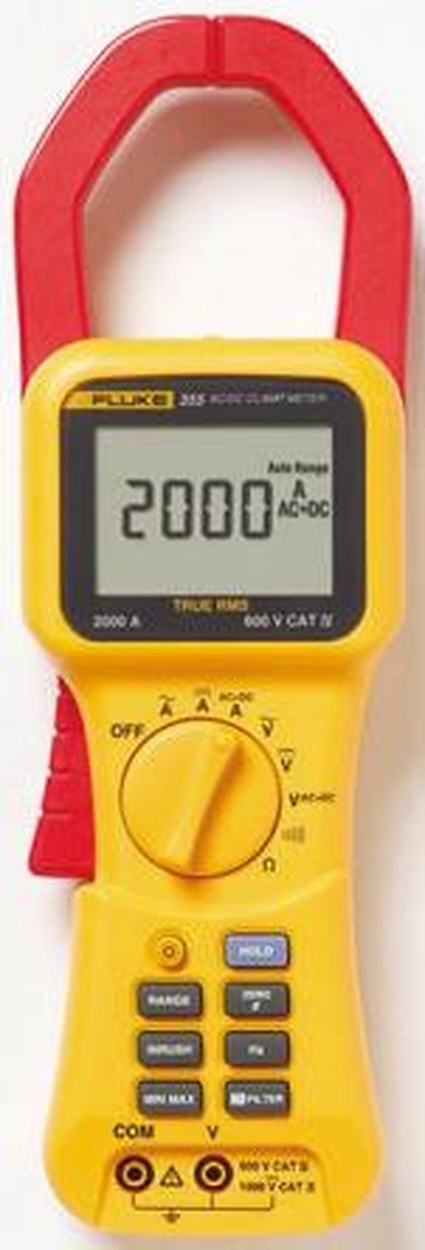 Fluke 355 Clamp Meter, 2000 A 2000 A 1000 V dc 600 V ac CAT IV, CAT III Non-Contact Voltage Detector