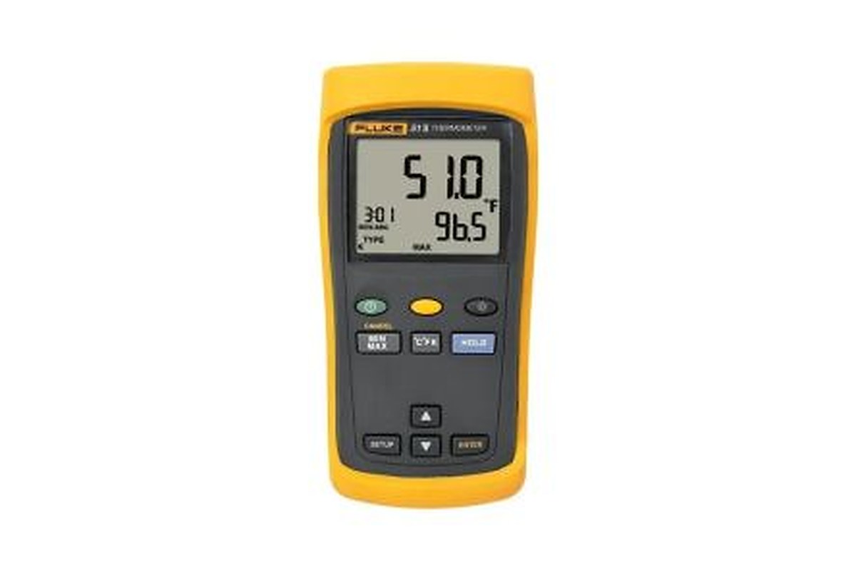 Fluke 51 II Handheld Digital Thermometer, Type T, K, Type J, Type E Probe, 1 Input(s), 1372 °C Max, ±0.3 K Accuracy