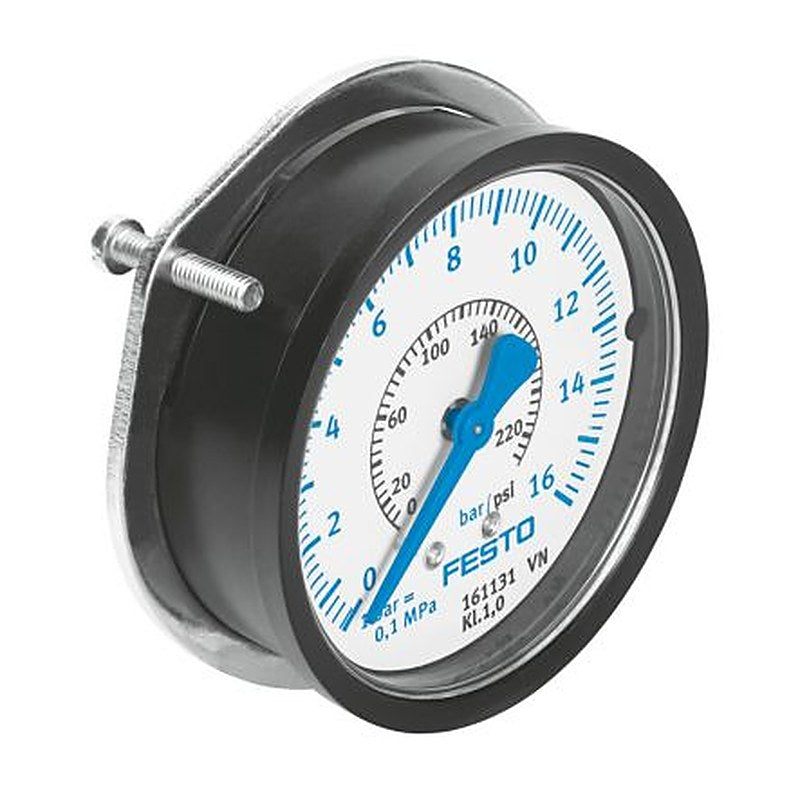 Festo G 1/4 Flange Pressure Gauge, 63 mm, 16 bar