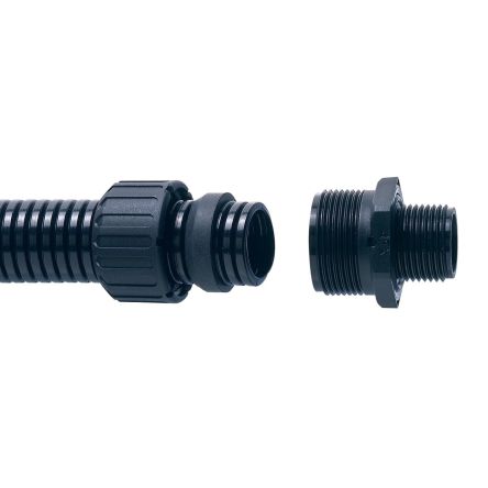 ABB Black, Conduit Fitting, 34 mm Nominal Size, M32, Polyamide, Black IP66, IP69, IP67, IP68 rating