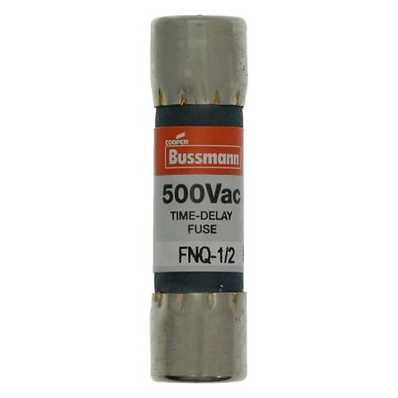 Eaton 0.5A Time Delay Nickel Plated Spring Brass Cartridge Fuse, 0.41 x 0.41 in