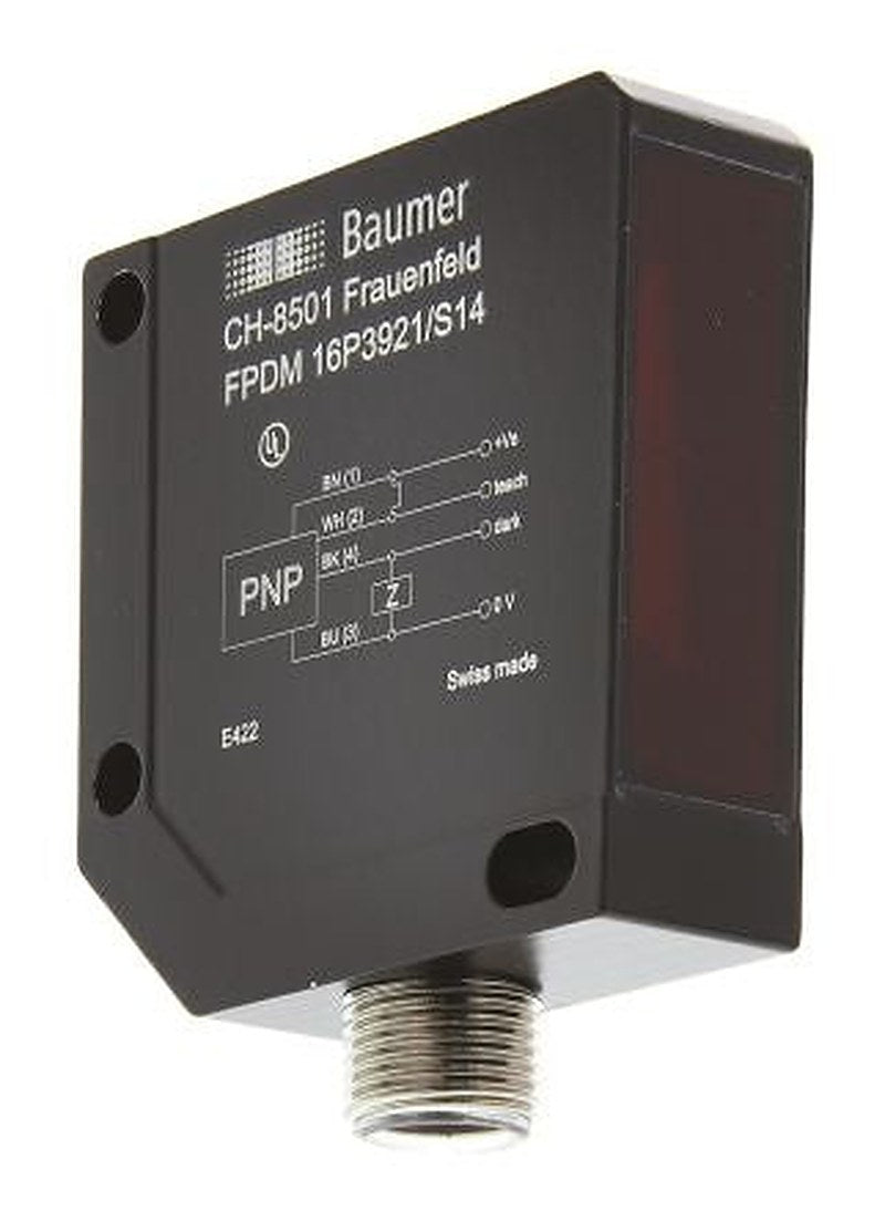 Baumer Retroreflective Photoelectric Sensor, Block Sensor