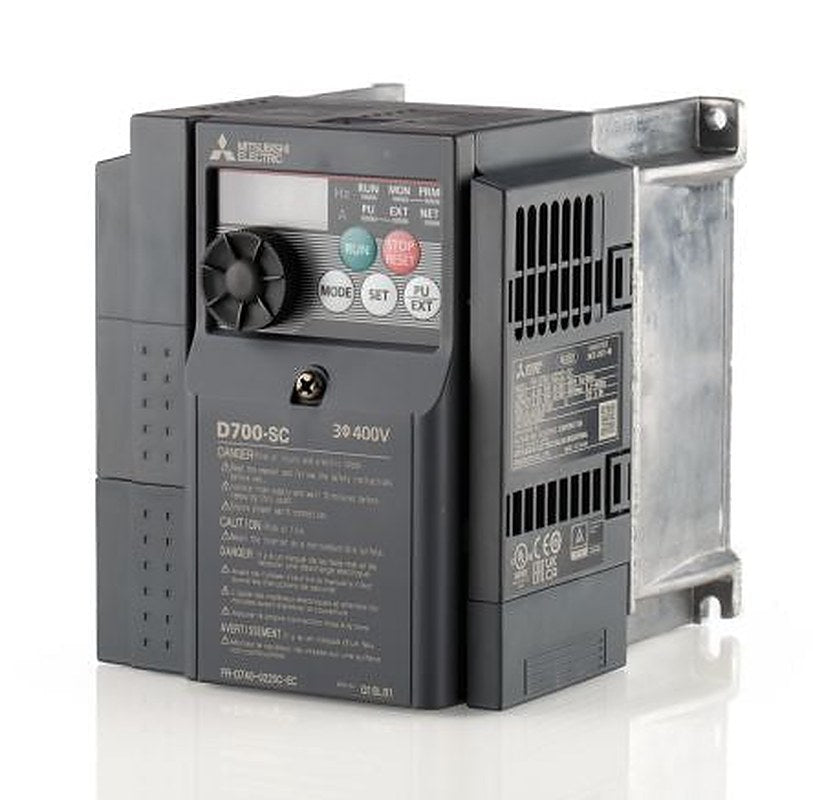 Mitsubishi Electric Inverter Drive, 0.75 kW, 3 Phase, FR-D740 Series 480V 2.2 A