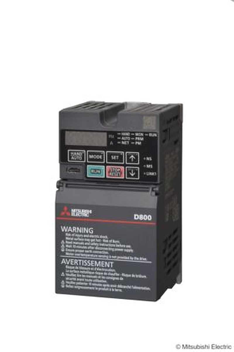 Mitsubishi Electric Inverter, 1.5 kW, 3 Phase, FR-D800 Series Series 240V 7 A