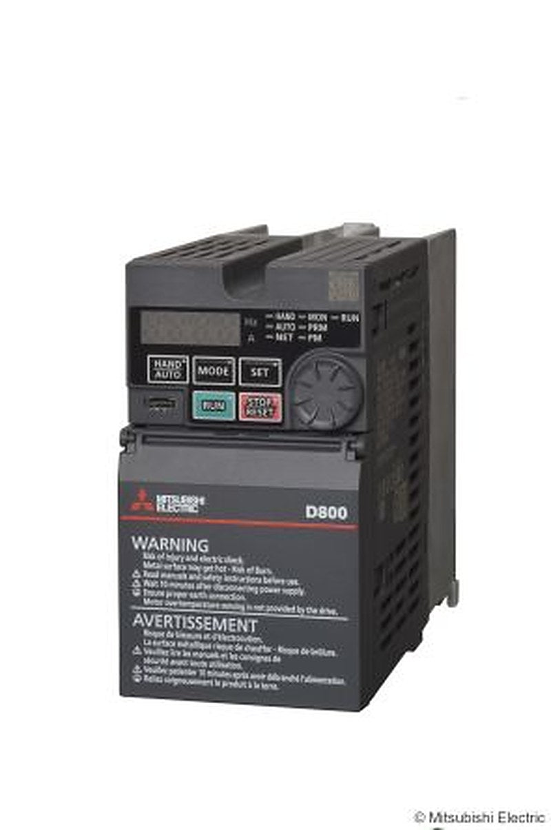 Mitsubishi Electric Inverter, 11.5 kW, 3 Phase, FR-D800 Series 240V 3.6 A