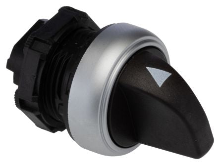 Lovato Platinum Series 3 Position Selector Switch Head, 22 mm Cutout, Black Handle