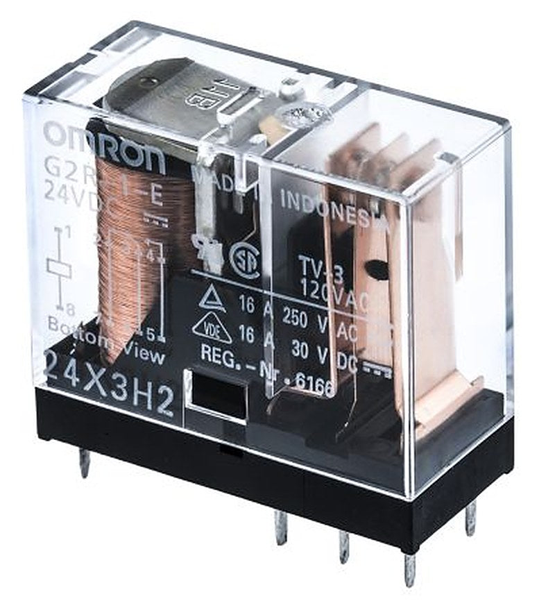 Omron PCB Power Relay, 24V dc Coil, 16A Switching Current, SPDT