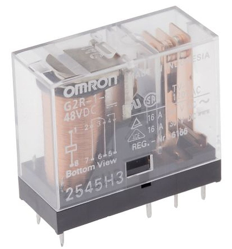 Omron PCB Power Relay, 48V dc Coil, 16A Switching Current, SPDT