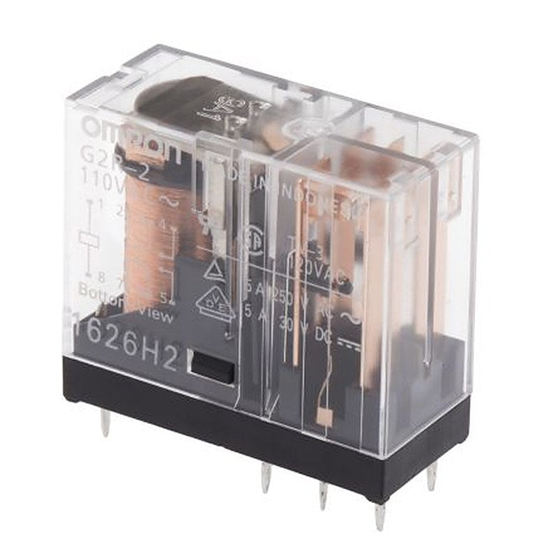 Omron PCB Power Relay, 110V ac Coil, 5A Switching Current, DPDT