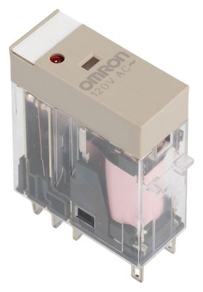 Omron Relay, 120V ac Coil, 5A Switching Current, DPDT