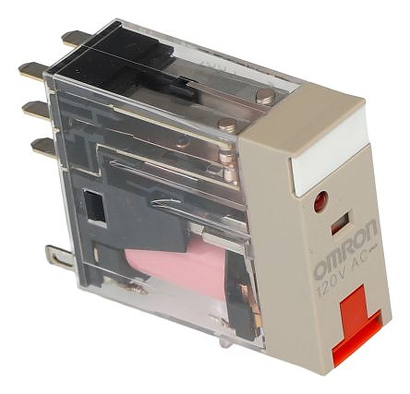Omron Non-Latching Relay, 120V ac Coil, 5A Switching Current, DPDT