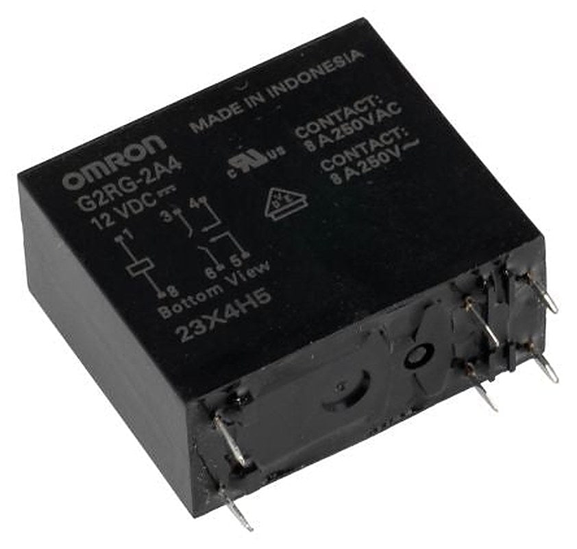 Omron PCB Power Relay, 12V dc Coil, 8A Switching Current, DPST