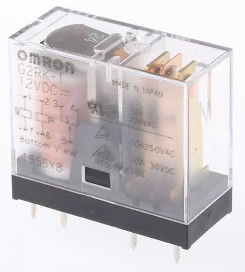 Omron PCB Power Relay, 12V dc Coil, 5A Switching Current, SPDT
