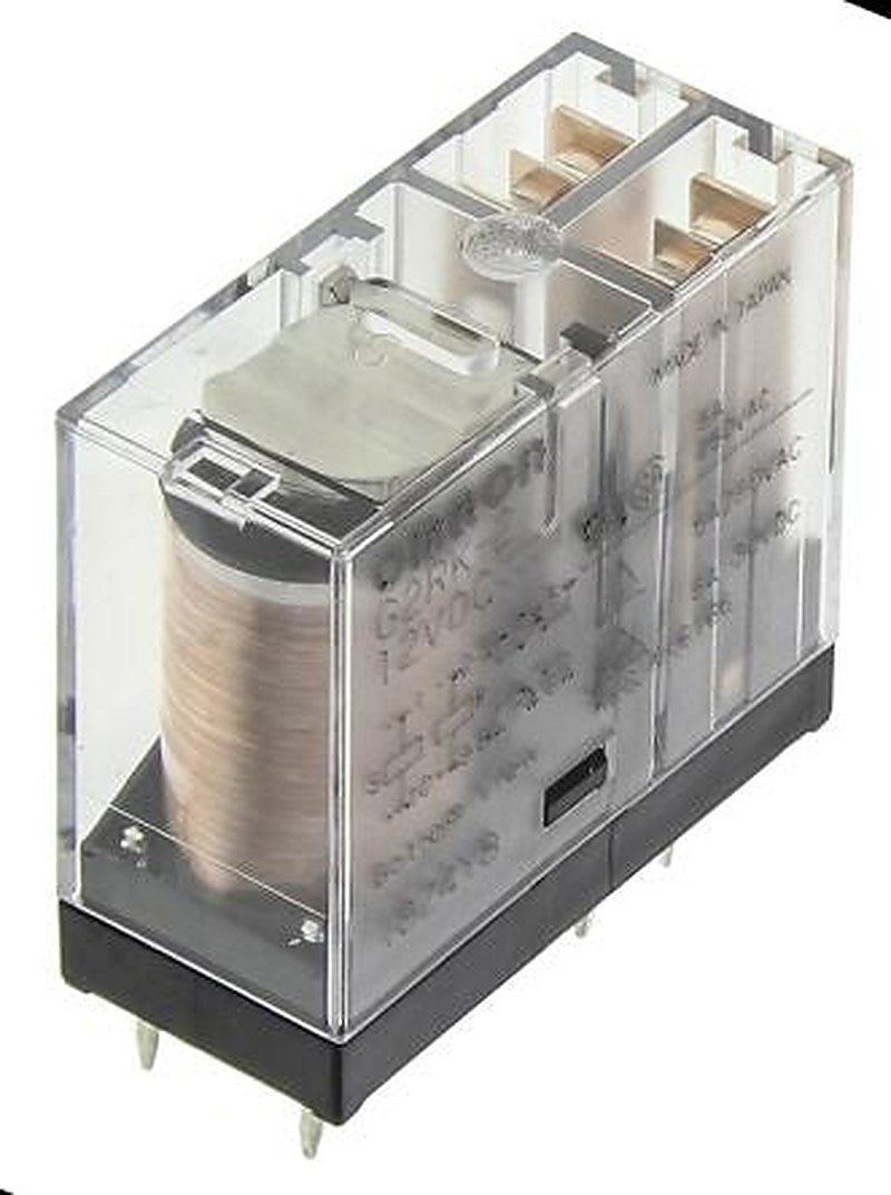 Omron PCB Power Relay, 12V dc Coil, 5A Switching Current, DPDT