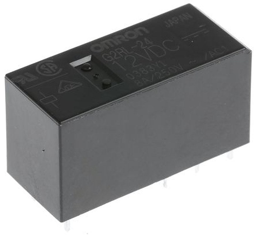 Omron PCB Power Relay, 12V dc Coil, 8A Switching Current, DPDT