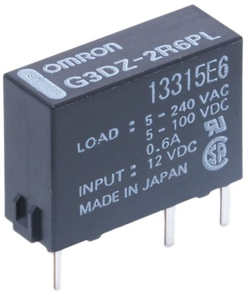 Omron G3DZ Series Solid State Relay, 0.6 A Load, PCB Mount, 264 V ac Load, 12V dc Control